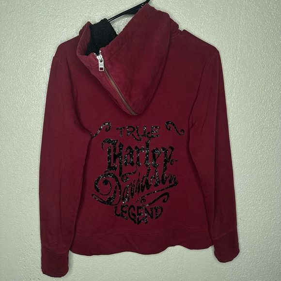 Y2K Harley Davidson Grunge Style Hoodie Size XL - Picture 4 of 5